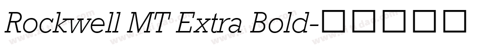 Rockwell MT Extra Bold字体转换